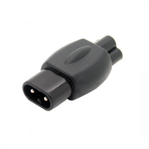 IEC 320 C5 to C8 connector, IEC C8 male to C5 adapter 
