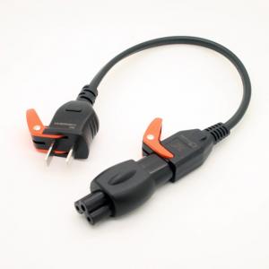US 2Pin male to IEC C7 short cable