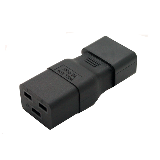 IEC 320 C14 to C19 power adapter, C19 to C14 power adapter for PDU cord