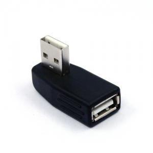 USB 2.0 vertical right angled adapter M/F