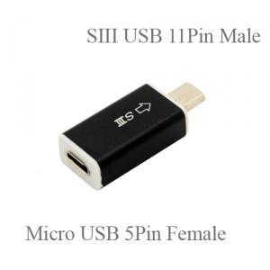 Micro USB 5pin to SIII 11pin converter, SIII HDTV Adapter Tip, Black