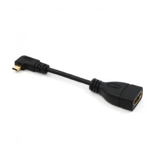 1.4 Version short right angled micro HDMI male to HDMI female adapter cable, 10cm
