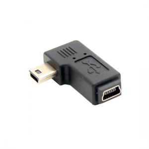 left angle Mini USB extension adapter, Left angle Mini USB M/F