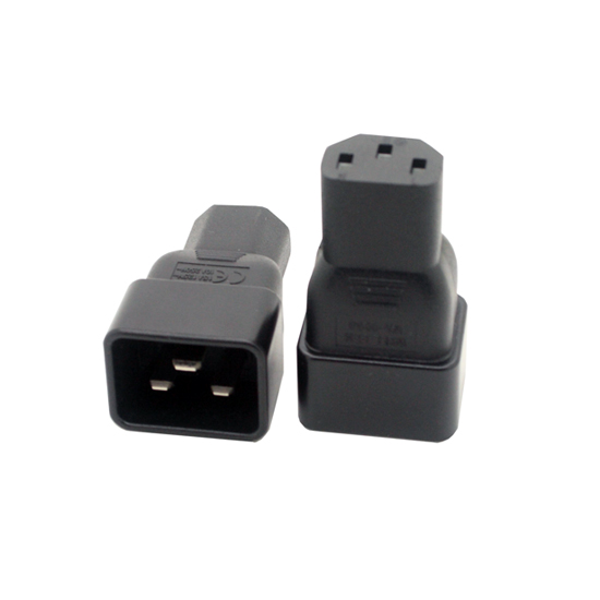 IEC 320 C13 to IEC 320 C20 adapter, C20 to C13 adapter
