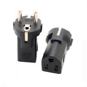 European Male to USA 3pin female power adapter molded design