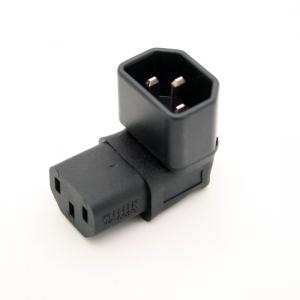Right Angled IEC Adapter, Down Angled IEC 320 C14 to C13 Adapter