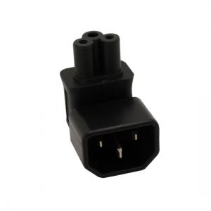 IEC 320 C14 to IEC C5 angled adapter, C14 to C5 Angled adapter
