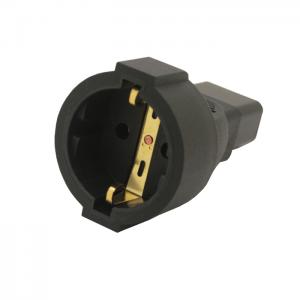 IEC 320 C14 Male to European female adapter