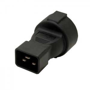 IEC 320 C20 male to 3pin European female power adapter