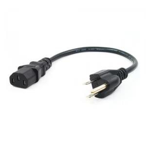 Short Nema 5-15P to C13 power cord 1ft