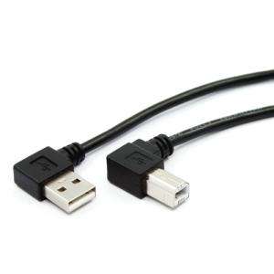 USB A male left angle to B male cable 0.5M