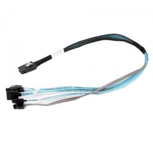 Mini SAS to 4 SATA cable with LED light, 0.5m