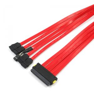 SFF-8484 SAS 32 pin 4x SATA Fanout Cable with power, 1.0m