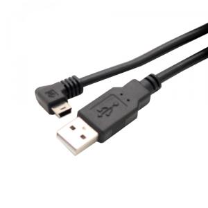 1M Left angle Mini USB B male to USB cable, 1.0m