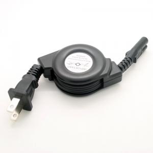 USA type 2pin digital camera retractable power cord, 1.1Meter 