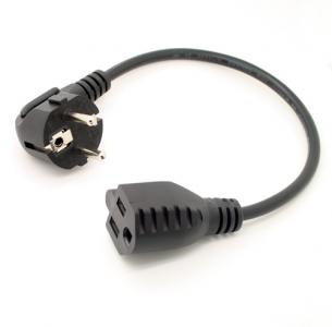 Europe male to US 3pin female, Eu to 5-15R power adapter