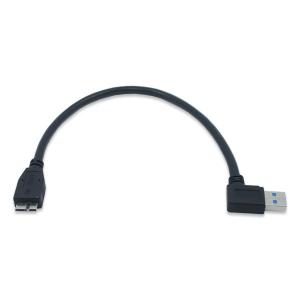  left angle USB 3.0 A male to Micro B male cable, 30cm