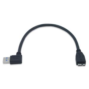 Right USB 3.0 A male to Micro B male cable, 30cm