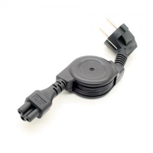 retractable Power cord, CEE7 Europe 3 Pin to C5 1.2M 