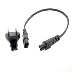 2 in 1 EU short adapter cable for IEC C5 & C7