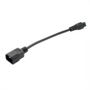 IEC 320 C14 Male to C5 female adapter cable, 25CM