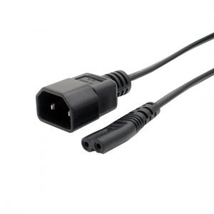 IEC 320 C14 to C7 power cord. IEC C7 to IEC C14 power cord 2.0m