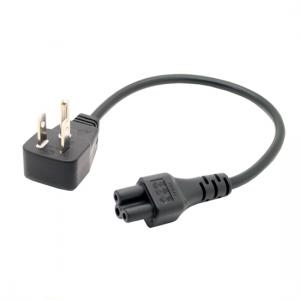 Flat Plug short power cord, UL 5-15P to IEC C5 30cm