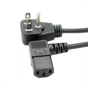Flat Plug Power cord, Angled 5-15P/C13 for LCD LED Wall Mount TV 3ft
