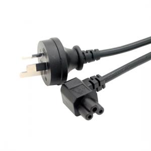 SAA Australia 3Pin male to IEC 320 C5 angled Power lead, 1M