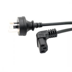 SAA Australia 3Pin Male to to IEC 320 C13 UP Angled Power Cord for LCD LED Wall Mount TV 3ft