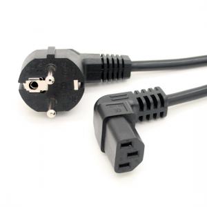 European 3Pin Male to IEC 320 C13 UP Angled Power Cord for LCD LED Wall Mount TV 3ft