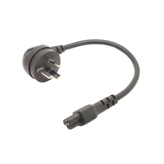 Australia right angled plug to IEC 320 C5 3pin Micky power lead cable 30cm