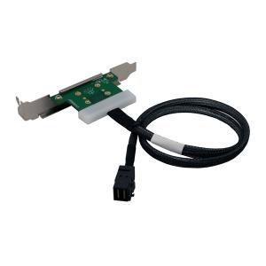 SFF-8643 to External SFF-8088 female Port with 2 bracket 0.4m