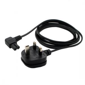UK male to IEC 320 C7 right angled Power cord for LCD LED TV Length =1M 2M 3M 5M