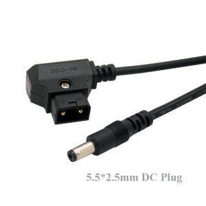 D-Tap Male to DC 5.5x2.5mm Cable for  DSLR Rig Power V-Mount Anton Battery L=0.6m