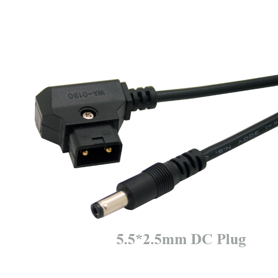 D-Tap Male to DC 5.5x2.5mm Cable for DSLR Rig Power V-Mount Anton 