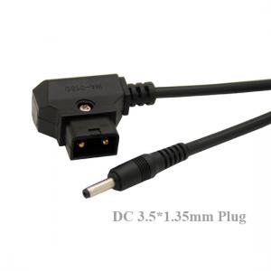 D-Tap Male to DC 3.5*1.35mm Cable for DSLR Rig Power V-Mount Anton Battery L=0.6m