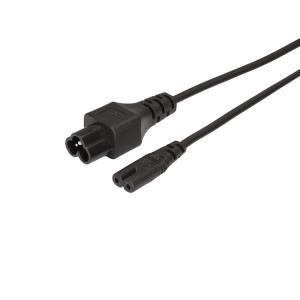 IEC 320 3pin C6 Micky male C7 2 pin female AC Power Cord, C6 to C7 Power cord 50cm