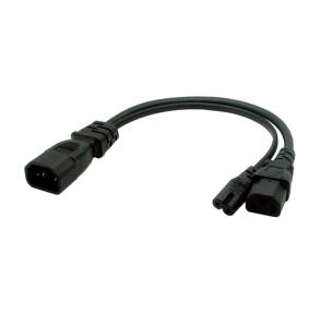 IEC 320 C14 Y Split Power cord, C14 to C13+C7 short power cable 30CM